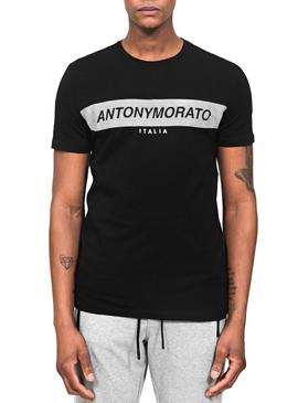 Camiseta Antony Morato Stampa Logo Negro Hombre