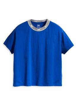 Camiseta Levis Varsity Azulón Para Mujer