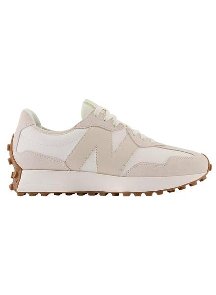 Serpiente Sudor Desgastado Zapatillas New Balance 327 Beige para Mujer