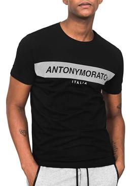 Camiseta Antony Morato Stampa Logo Negro Hombre