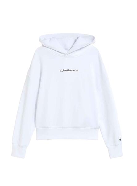 Sudadera Klein Logo Boxy Blanco para Niña