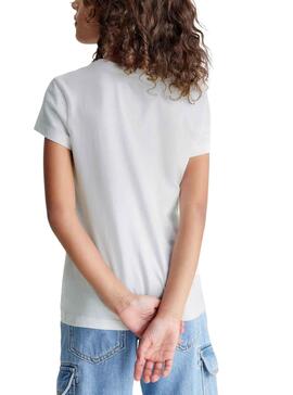 Camiseta Calvin Klein Micro Monogram Blanco Niña