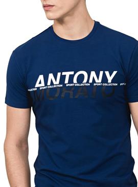 Camiseta Antony Morato Monografico Azul Hombre