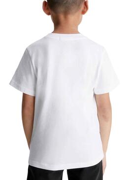 Camiseta Calvin Klein Logo Tape Blanco para Niño