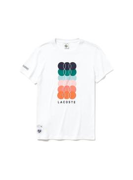 Camiseta Lacoste TH3516 Roland Garros Blanco 