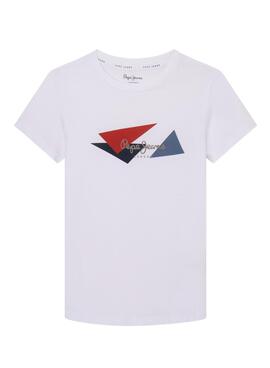 Camiseta Pepe Jeans Byron Blanco para Niño