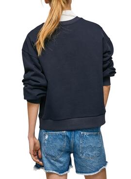 Sudadera Pepe Jeans Wyllile Marino para Mujer