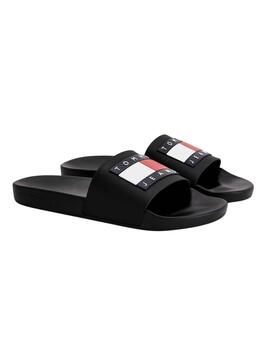 Chanclas Tommy Jeans Patch Negro para Hombre