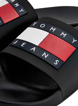 Chanclas Tommy Jeans Patch Negro para Hombre