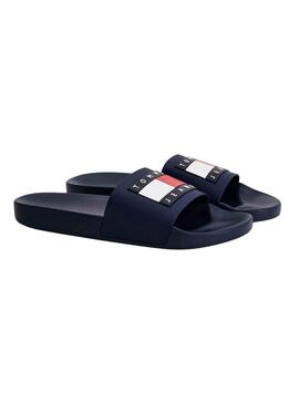 Chanclas Tommy Jeans Patch Marino para Hombre
