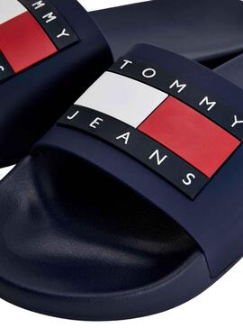 Chanclas Tommy Jeans Patch Marino para Hombre