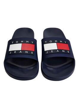 Chanclas Tommy Jeans Patch Marino para Hombre