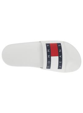 Chanclas Tommy Jeans Patch Blanco para Hombre 