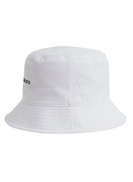 Gorro Calvin Klein Monogram Bucket Blanco 