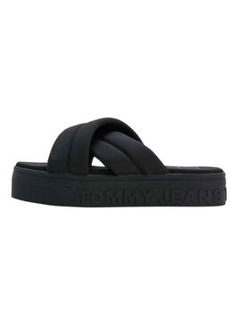 Sandalias Tommy Jeans Ribbon Negro para Mujer