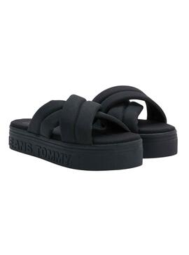 Sandalias Tommy Jeans Ribbon Negro para Mujer