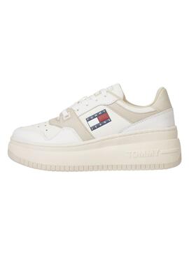 Zapatillas Tommy Jeans Retro Beige para Mujer