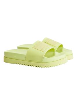 Chanclas Tommy Jeans Elev Verde para Mujer