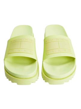 Chanclas Tommy Jeans Elev Verde para Mujer