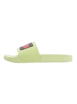 Chanclas Tommy Jeans Flag Pool Verde para Mujer