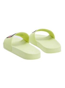 Chanclas Tommy Jeans Flag Pool Verde para Mujer