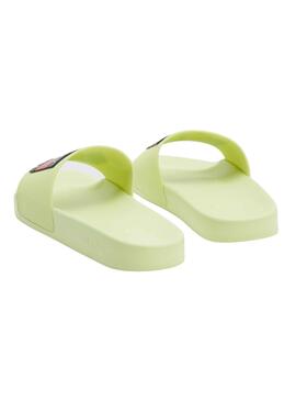 Chanclas Tommy Jeans Flag Pool Verde para Mujer