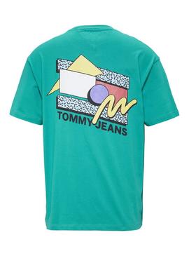Camiseta Tommy Jeans Retro Verde Hombre