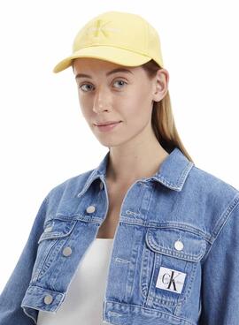 Gorra Calvin Klein Monogram Amarillo para Mujer