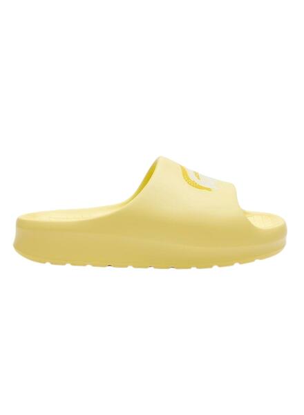 Disminución podar paquete Chanclas Lacoste Serve Slide Amarillo para Mujer