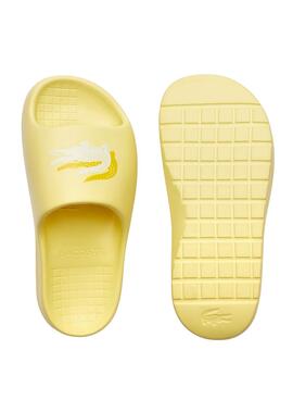 Chanclas Lacoste Serve Slide Amarillo para Mujer