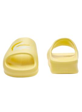 Chanclas Lacoste Serve Slide Amarillo para Mujer