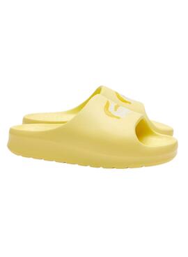 Chanclas Lacoste Serve Slide Amarillo para Mujer