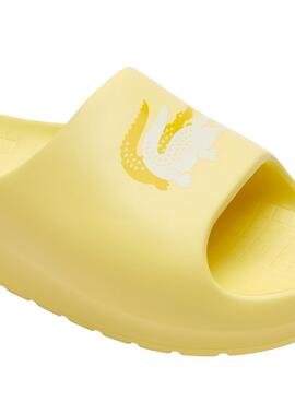 Chanclas Lacoste Serve Slide Amarillo para Mujer