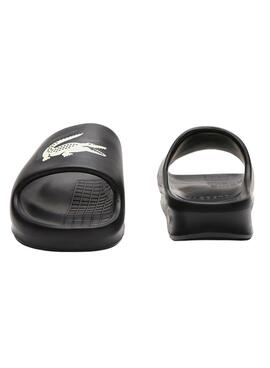 Chanclas Lacoste Serve Slide Negro para Hombre