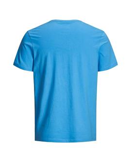 Camiseta Jack and Jones Pains Azul Hombre