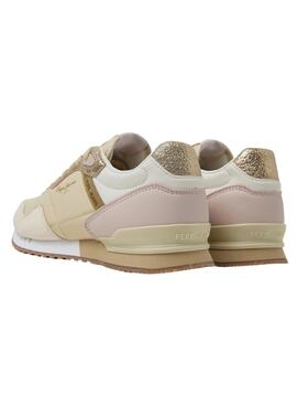 Zapatillas Pepe Jeans London Albal Beige Mujer