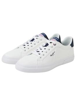 Zapatillas Pepe Jeans Kenton Flag Blanco Hombre