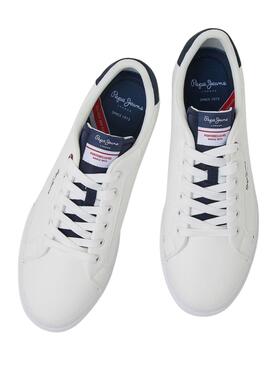 Zapatillas Pepe Jeans Kenton Flag Blanco Hombre