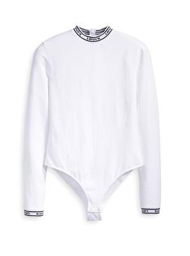 Body Levis Logo Blanco Para Mujer