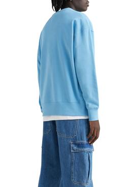 Sudadera Tommy Jeans Pop Text Azul para Hombre