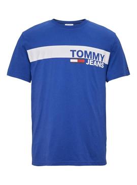 Camiseta Tommy Jeans Essential Box Azul Electrico