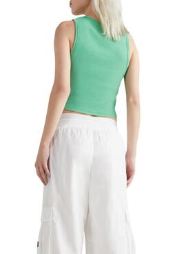 Top Tommy Jeans Pop Badge Verde para Mujer