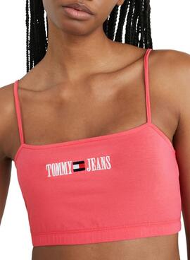 Top Tommy Jeans Strap Rosa para Mujer