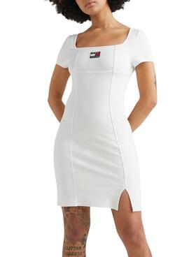 Vestido Tommy Jeans Archive Blanco para Mujer