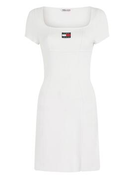 Vestido Tommy Jeans Archive Blanco para Mujer