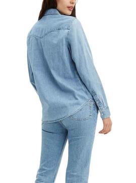 Camisa Levis Western Azul para Mujer