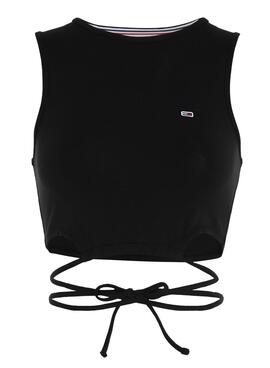Top Tommy Jeans Flag Negro para Mujer