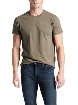 Camiseta Levis Original Verde para Hombre