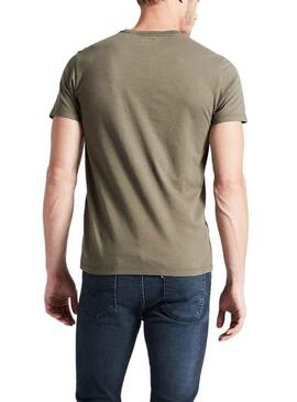 Camiseta Levis Original Verde para Hombre