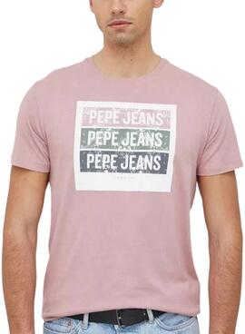 Camiseta Pepe Jeans Acee Rosa Empolvado Hombre